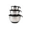 Core Kitchen 6pc Essentials Non-Skid SS Mixing Bowls w/ Lids Set - 1.5qt, 3qt, 5qt - Onyx 36047 - alternate 2